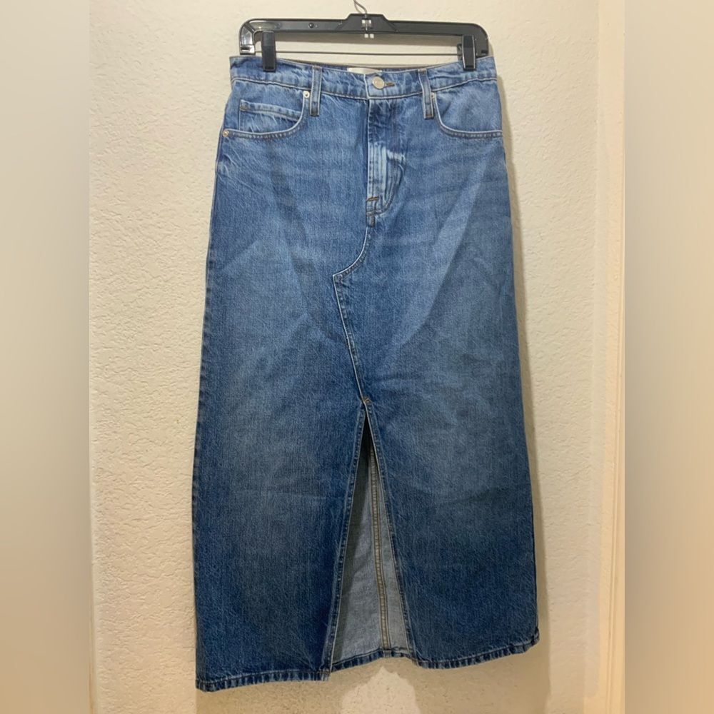 Frame denim Midmaxii angled seam Aline skirt size 27